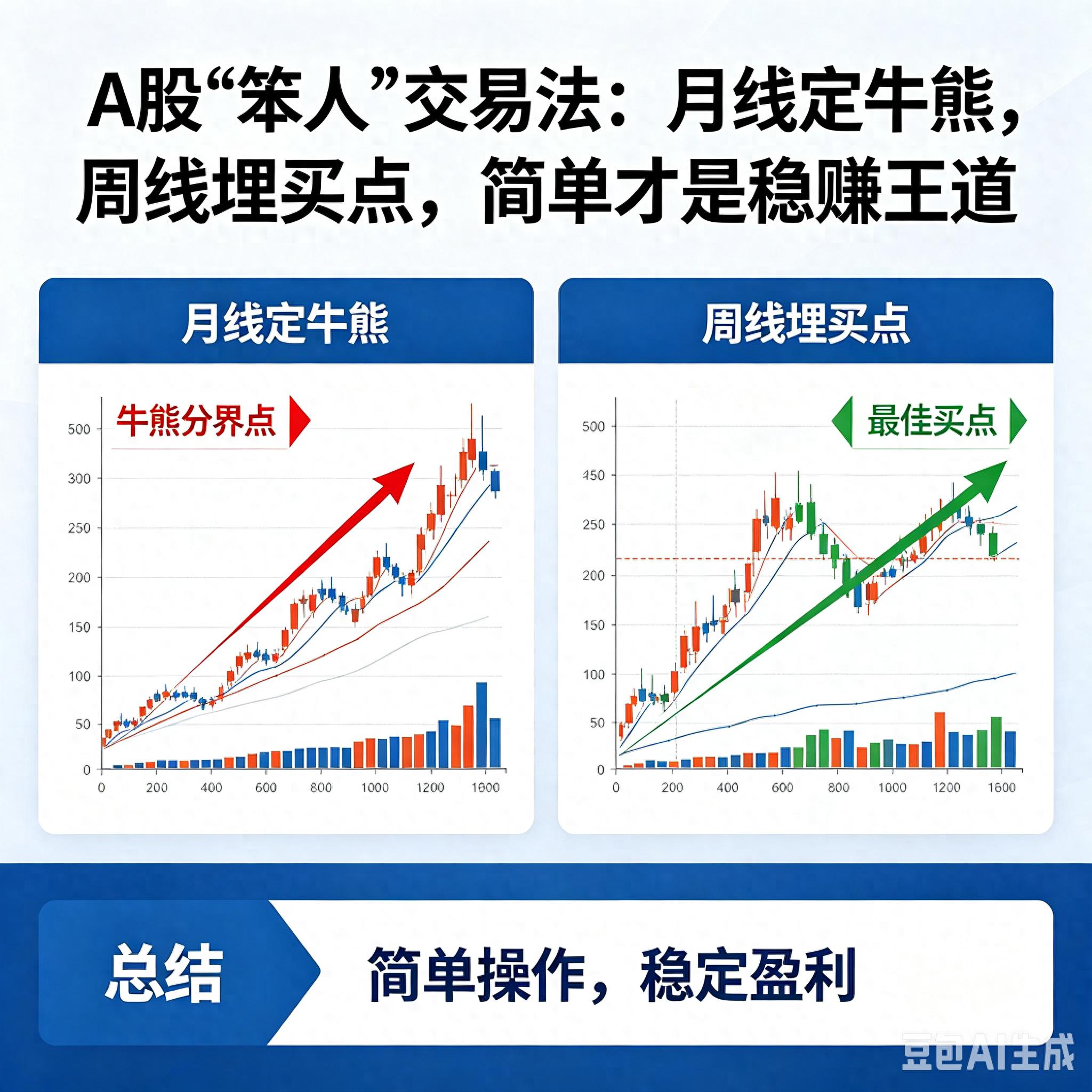 均线向上选股公式 告别频繁亏损！简单笨人交易法，看清牛熊趋势抓买点